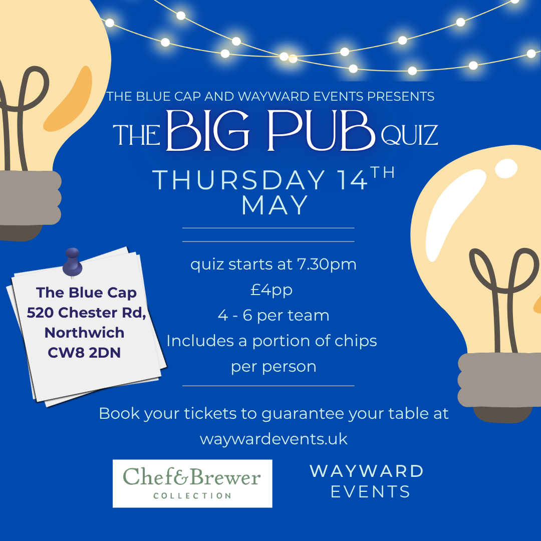 The BIG PUB QUIZ with The Blue Cap (14/05/26)