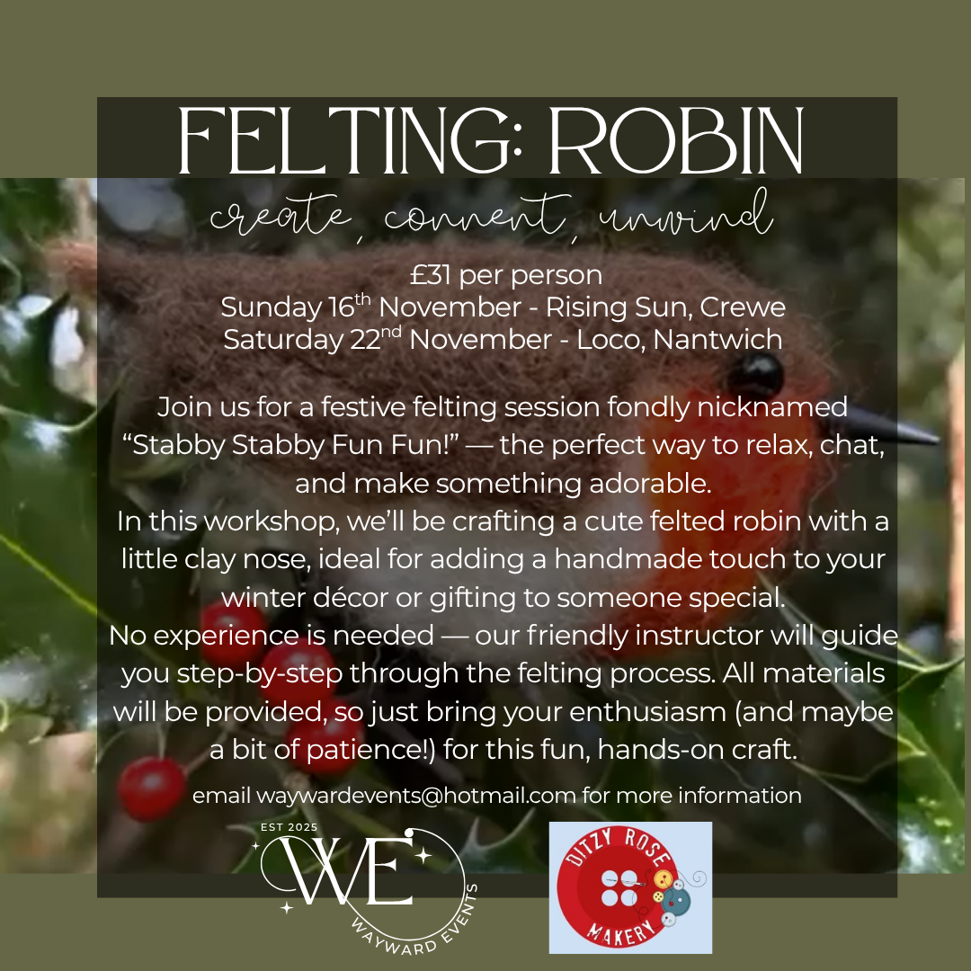 Felting a Christmas Robin