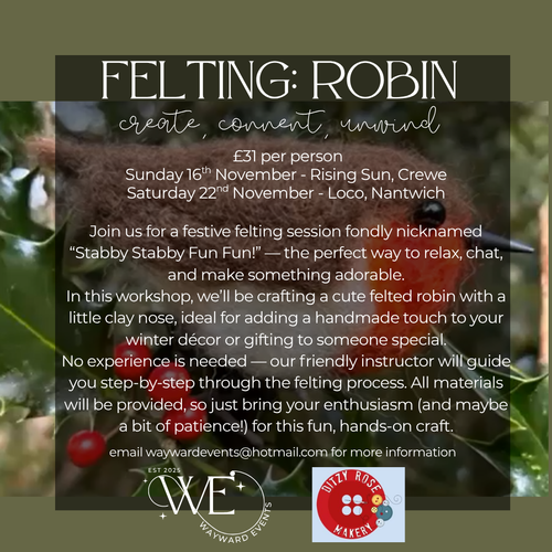Felting a Christmas Robin