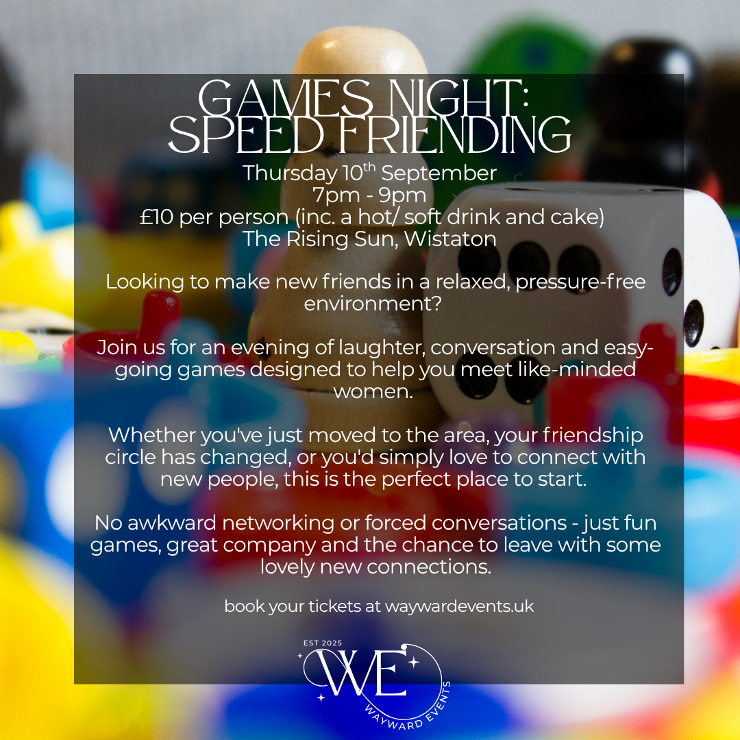 Games Night: Speed Friending (10/09/26)