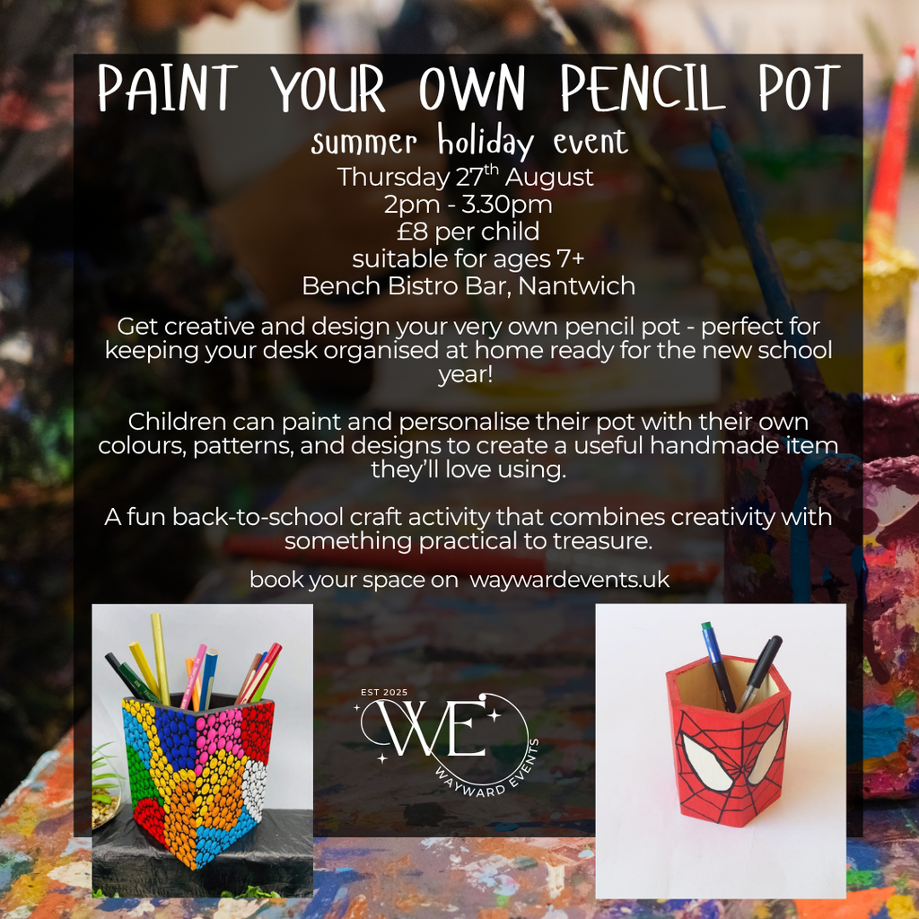 Paint your Own Pencil Pot - Children's Event (27/08/26)