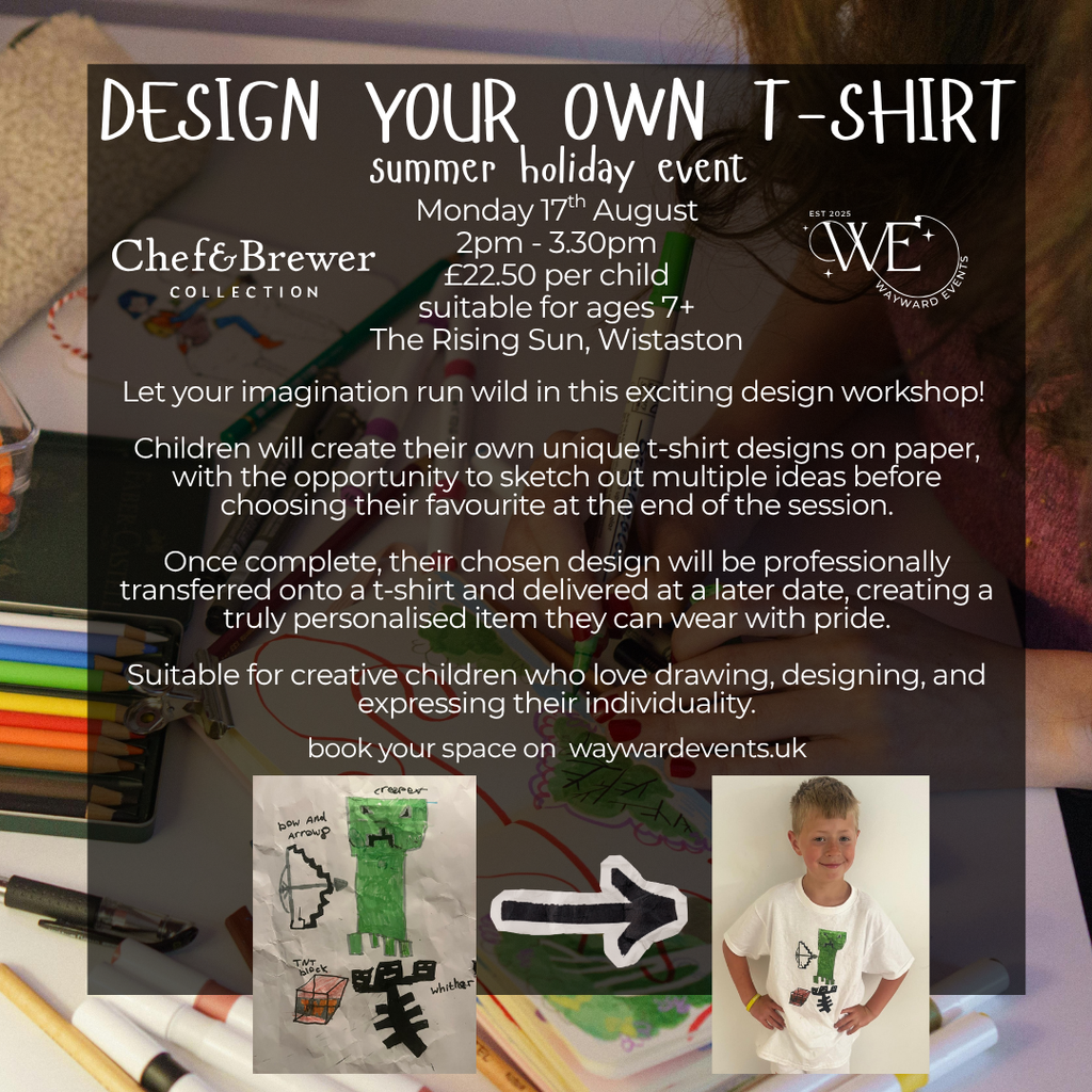Design your Own T-Shirt - Children's Event (17/08/26)